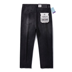 Übergröße Herren Minimalistische Straight Leg Jeans, Jeans für große Männer