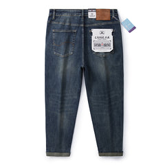 Plus Size Men's Minimalist Vintage Straight Leg Jeans