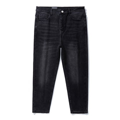Plus Size Men's Casual Black Denim Pants