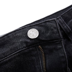 Plus Size Men's Casual Black Denim Pants