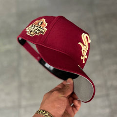 NEW ERA CHICAGO WHITE SOX ALL STAR GAME 2003 WINE RED EMBROIDERED CASUAL BASEBALL CAP