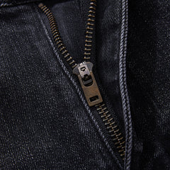 Plus Size Men's Casual Black Denim Pants