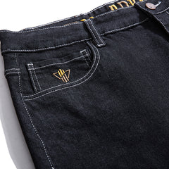Plus Size Men's Minimalist Vintage Straight Leg Jeans,Light jeans