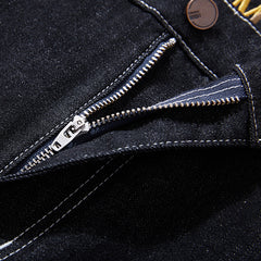 Plus Size Men's Minimalist Vintage Straight Leg Jeans,Light jeans