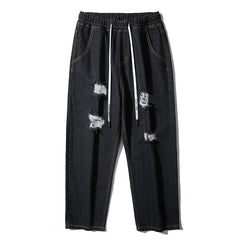 Plus Size Men's Ripped Jeans Ankle Jeans