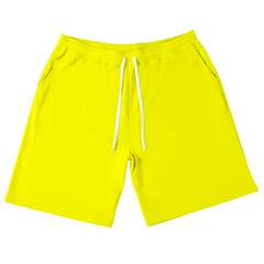 T-shirt et short basiques à col ras du cou jaune grande taille pour hommes,