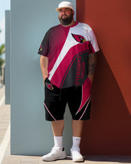 Men's Team Style Plus Size T-Shirt Set