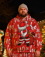 Santa Claus Men's Plus Size Hoodie