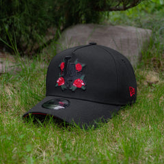 NEW ERA A-FRAME LOS ANGELES DODGERS ROSES BLACK / SCARLET UV SNAPBACK CA