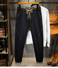 Plus Size Men's Elastic Waist Jeans,Stretch Denim Pants