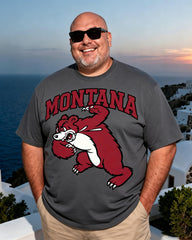 Montana Griz Men's Plus Size Short Sleeve T-Shirt