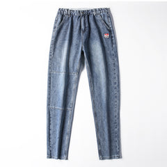 Plus Size Men's Loose Straight Pops Pants, Baggy Jeans