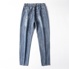 Plus Size Men's Loose Straight Pops Pants, Baggy Jeans