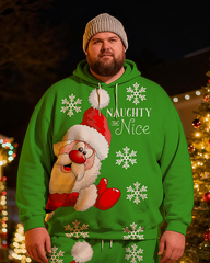 Santa Claus Men's Plus Size Hoodie