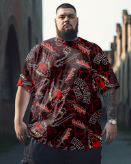 Men's “HELLFIRE CLUB EVIL V DRESS” Stranger Things Plus Size T-Shirt