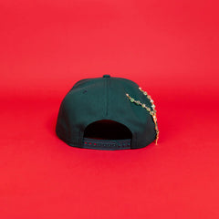 NEW ERA EXCLUSIVE A-FRAME FOREST GREEN SAN DIEGO PADRES SNAPBACK W/ 1999 WORLD SERIES SIDE PATCH