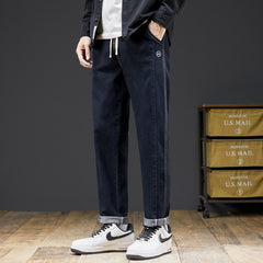 Übergröße Herren Stretch Harlan Jeans Weites Bein Gerade Jeans Winterhose