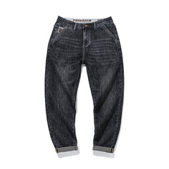 Gerade geschnittene Stretch-Jeans für Herren in Übergröße, Baggy-Stretch-Jeans