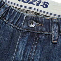 Gerade, lockere, elastische Jeans für Herren in Übergröße, Baggy-Stretch-Jeans, Jeans mit elastischem Bund