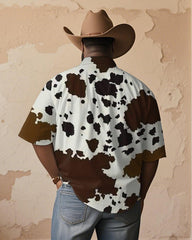 Brown Cow Men's Plus Size Short Sleeve Shirt