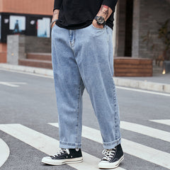 Lockere Jeans für Herren in Übergröße, Harlan-Jeans, gerade Jeans, Knöcheljeans, weites Bein, Dad-Jeans
