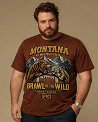 Montana Griz Men's Plus Size Short Sleeve T-Shirt