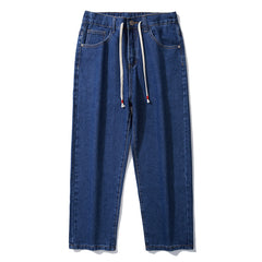 Plus Size Men's Baggy Hip Hop , Wide Leg Skater Denim Pants , Ankle Jeans