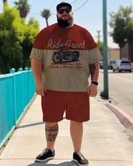 Men's Ride Free Plus Size T-Shirt & Short