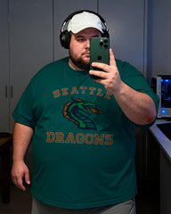 Seattle Sea Dragons Men's Plus Size Short Sleeve T-Shirt