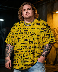 Crime Scene Men's Plus Size Short Sleeve T-Shirt