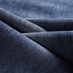 Plus Size Men's Embossed Casual Blue Jeans,Spring Denim Pants