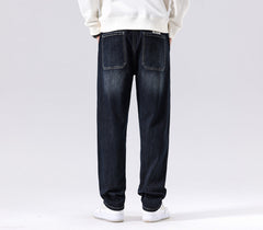 Plus Size Men's Winter Stretch Taper Jeans