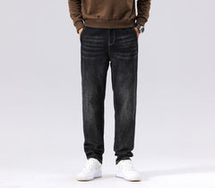 Plus Size Men's Winter Stretch Taper Jeans