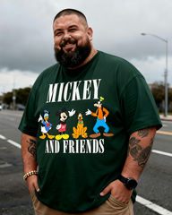 Mickey & Friends Men's Plus Size Short Sleeve T-Shirt