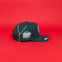 NEW ERA EXCLUSIVE A-FRAME FOREST GREEN SAN DIEGO PADRES SNAPBACK W/ 1999 WORLD SERIES SIDE PATCH