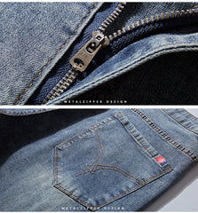 Plus Size Men's Minimalist Stretch Blue Jeans