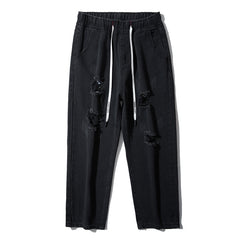 Plus Size Men's Ripped Jeans Ankle Jeans