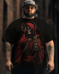 T-shirt à manches courtes pour homme avec imprimé Death Countdown, grande taille