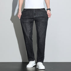 Tall Men's minimalist straight leg jeans,slim jeans