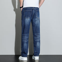Tall Men's minimalist straight leg jeans,slim jeans