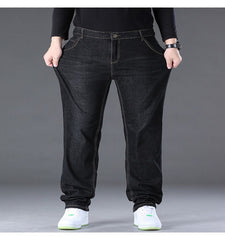 Plus Size Men's Casual Simple Stretch Denim Jeans