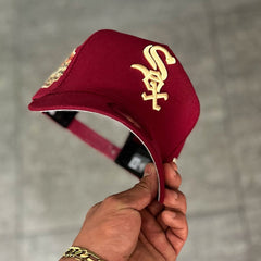 NEW ERA CHICAGO WHITE SOX ALL STAR GAME 2003 WINE RED EMBROIDERED CASUAL BASEBALL CAP