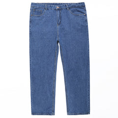 Jean droit ample pour homme grande taille, pantalon extensible