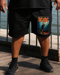 AC/ DC Men's Plus Size T-Shirt & Shorts Suit