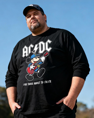 ACDC Men's Big & Tall Long Sleeve Cotton T-Shirt