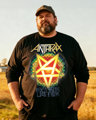 ANTHRAX Men's Big & Tall Long Sleeve Cotton T-Shirt