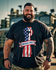 America First Men's Plus Size Short Sleeve T-Shirt
