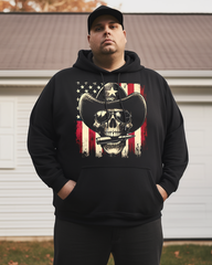 Men's American Badass Skull Cotton Big & Tall Hoodie