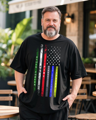 American Flag Men's Plus Size Short Sleeve T-Shirt