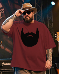 Beard Men's Plus Size Short Sleeve T-Shirt